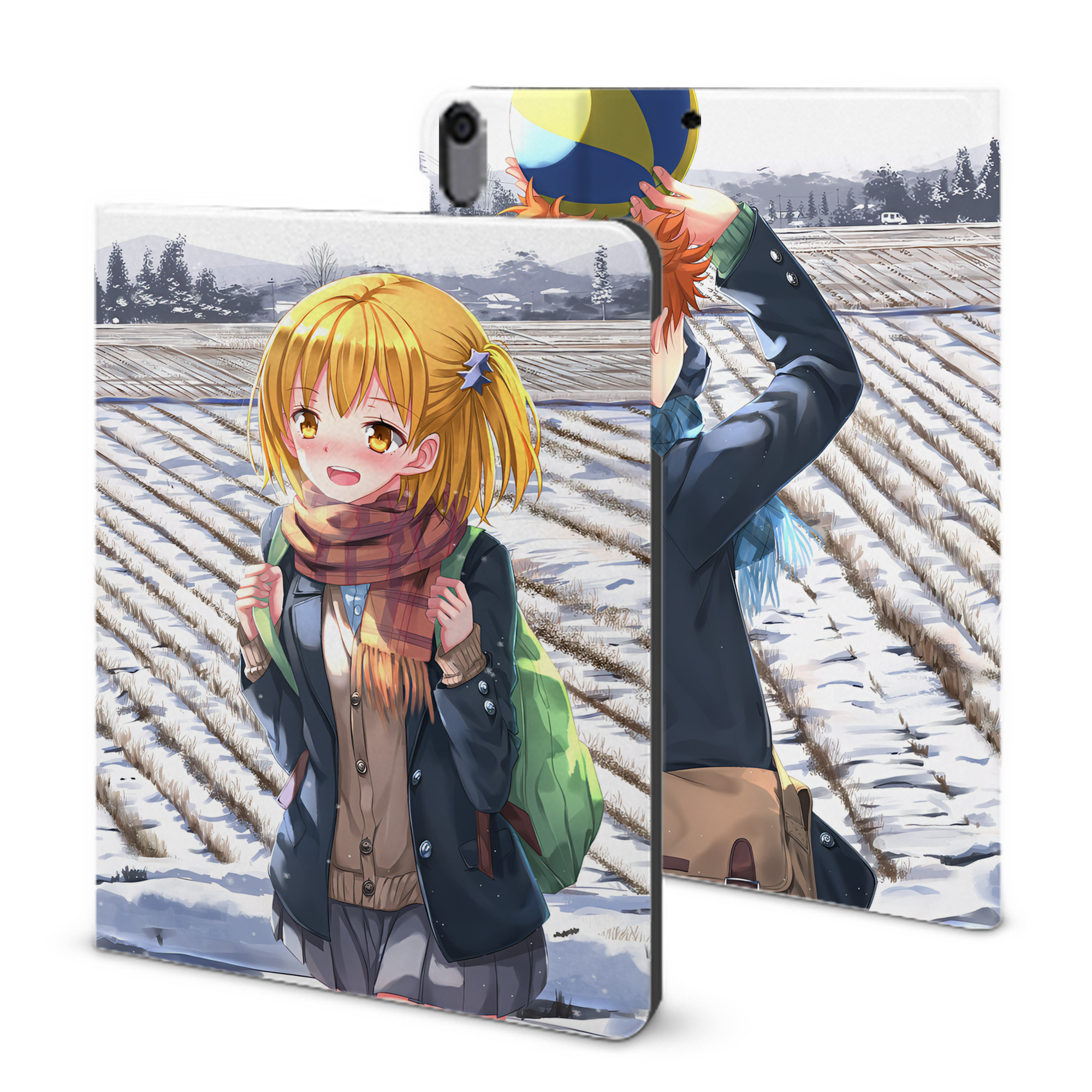 （画像用） ハイキュー!! Haikyu!! IPad ケース ブック型 PUレザー TPU 耐衝撃 軽量 薄型 ペン収納なし 全面保護 IPad 各モデル対応